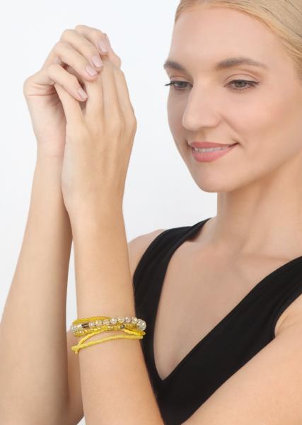 Gelb - Petit Glamour d'Afrique - Armband von Konplott